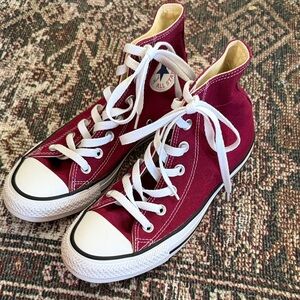 Converse Burgundy High-Top Sneakers